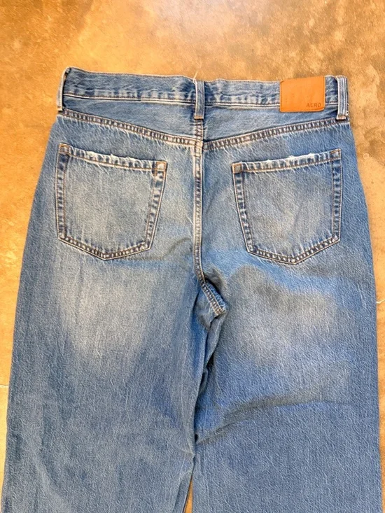 Aeropostale Distressed High Rise Wide-Leg  Jeans - Size 12 - Picture 6 of 11